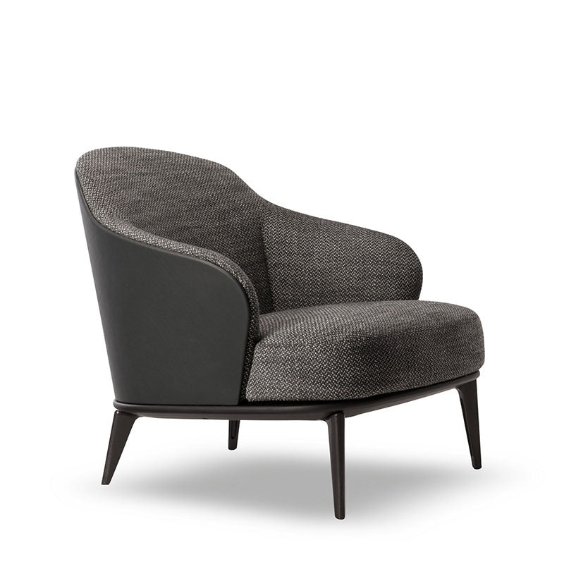 Mid-century Modern Accent Chair Solid Color Fixed Back Armchair
