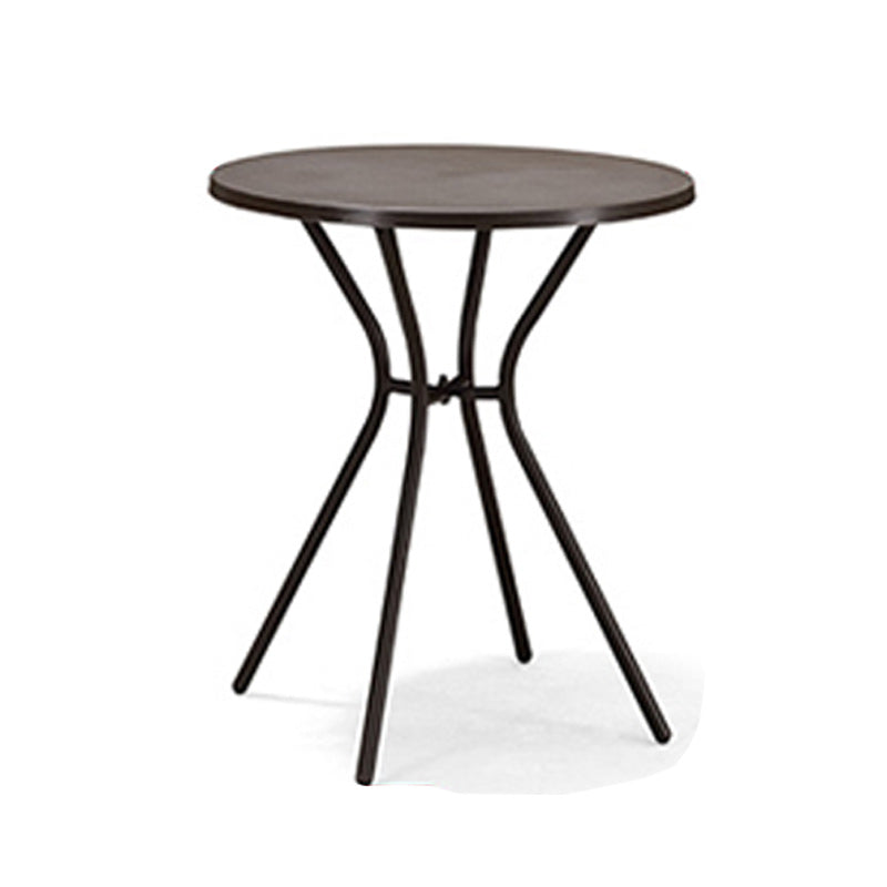 Industrial Bistro Table Water Resistant Glass/Plastic Top Table