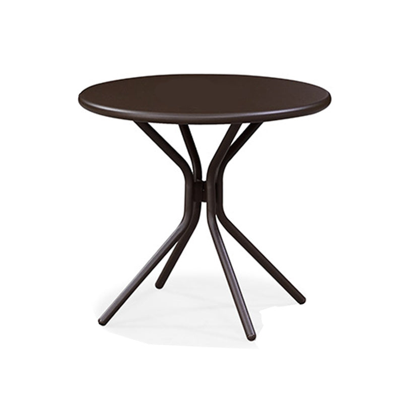 Industrial Bistro Table Water Resistant Glass/Plastic Top Table