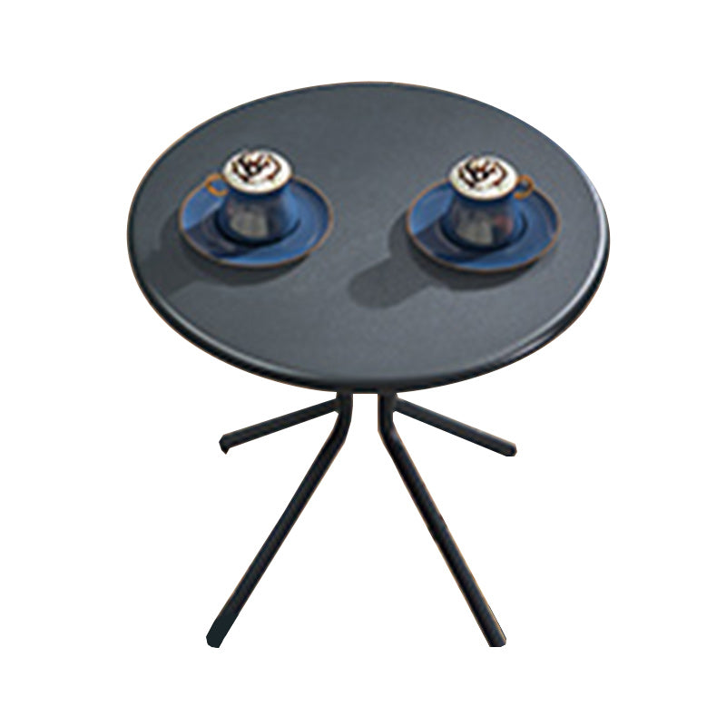 Industrial Bistro Table Water Resistant Glass/Plastic Top Table