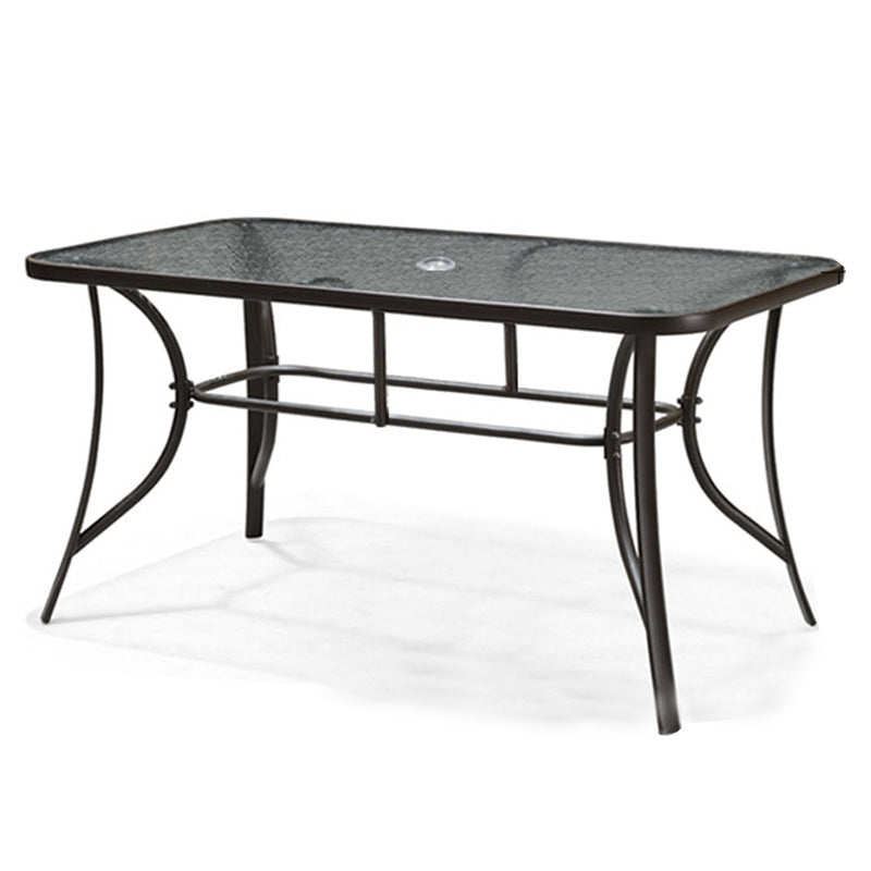 Industrial Bistro Table Water Resistant Glass/Plastic Top Table