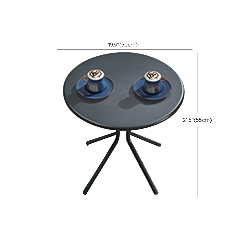 Industrial Bistro Table Water Resistant Glass/Plastic Top Table