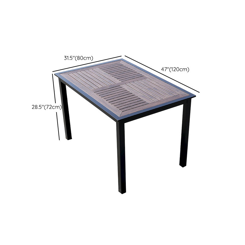Industrial Dining Table Wood Rust Resistant Table, Water Resistant