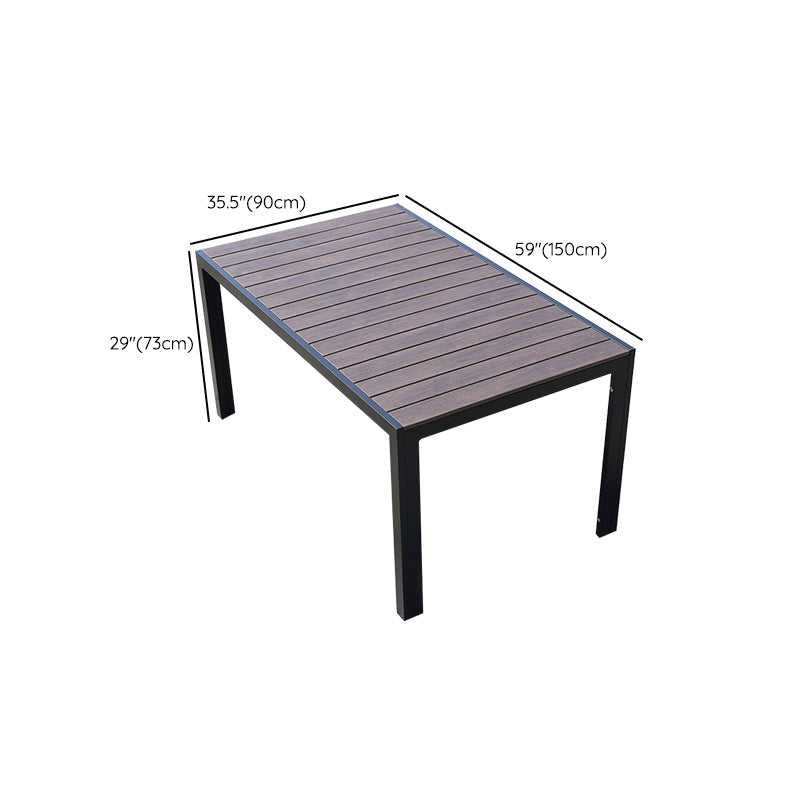 Industrial Dining Table Wood Rust Resistant Table, Water Resistant