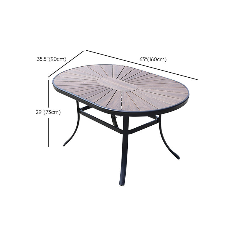 Industrial Dining Table Wood Rust Resistant Table, Water Resistant