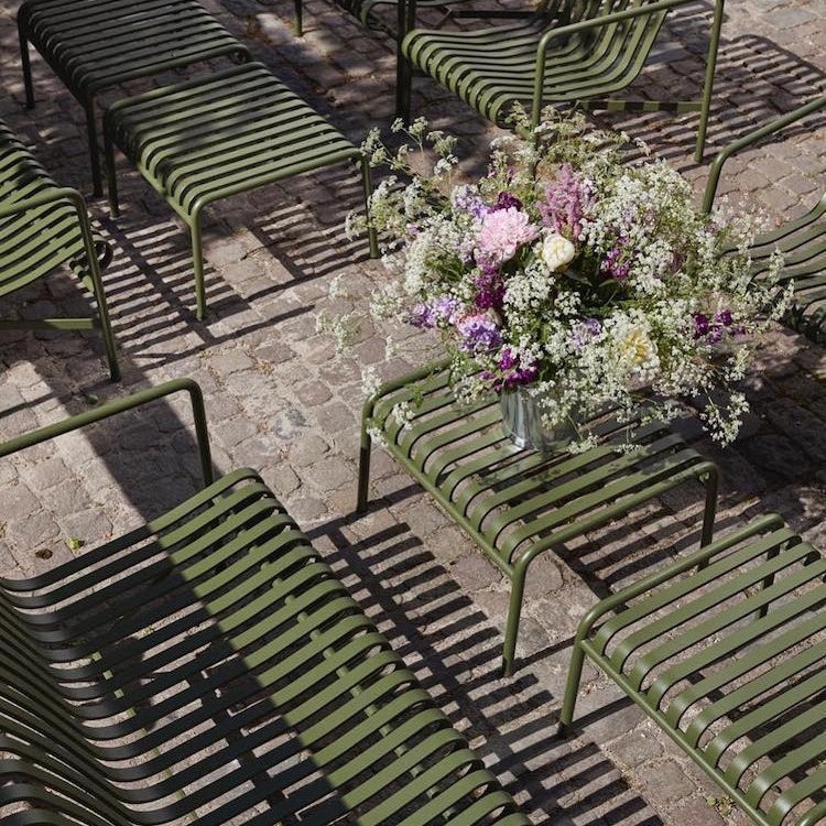 Iron Dining Table Industrial Green Rectangle Rust Resistant Table
