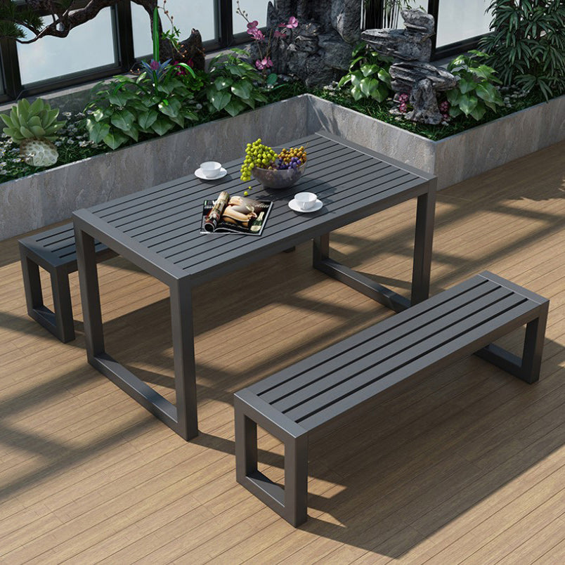 Rectangle Dining Table Industrial 29.52" High Brown Wood Table