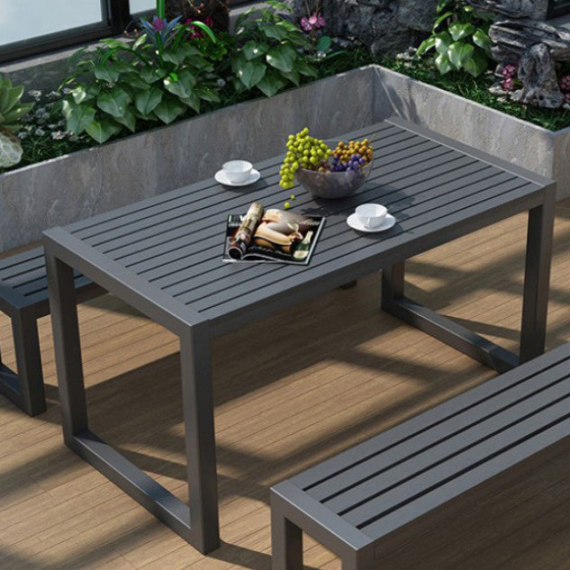 Rectangle Dining Table Industrial 29.52" High Brown Wood Table