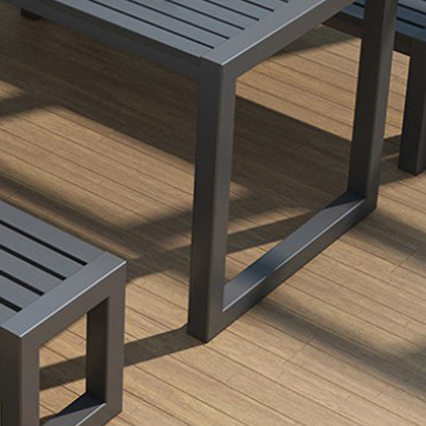 Rectangle Dining Table Industrial 29.52" High Brown Wood Table