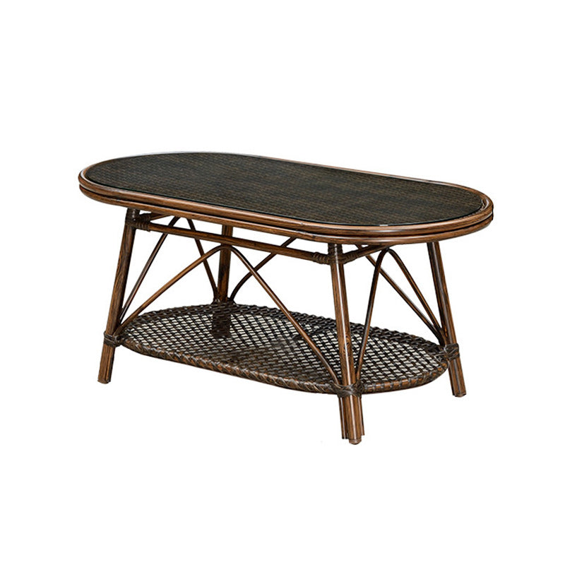 Metal and Glass Patio Table Industrial Style Home Balcony Outdoor Bistro Table