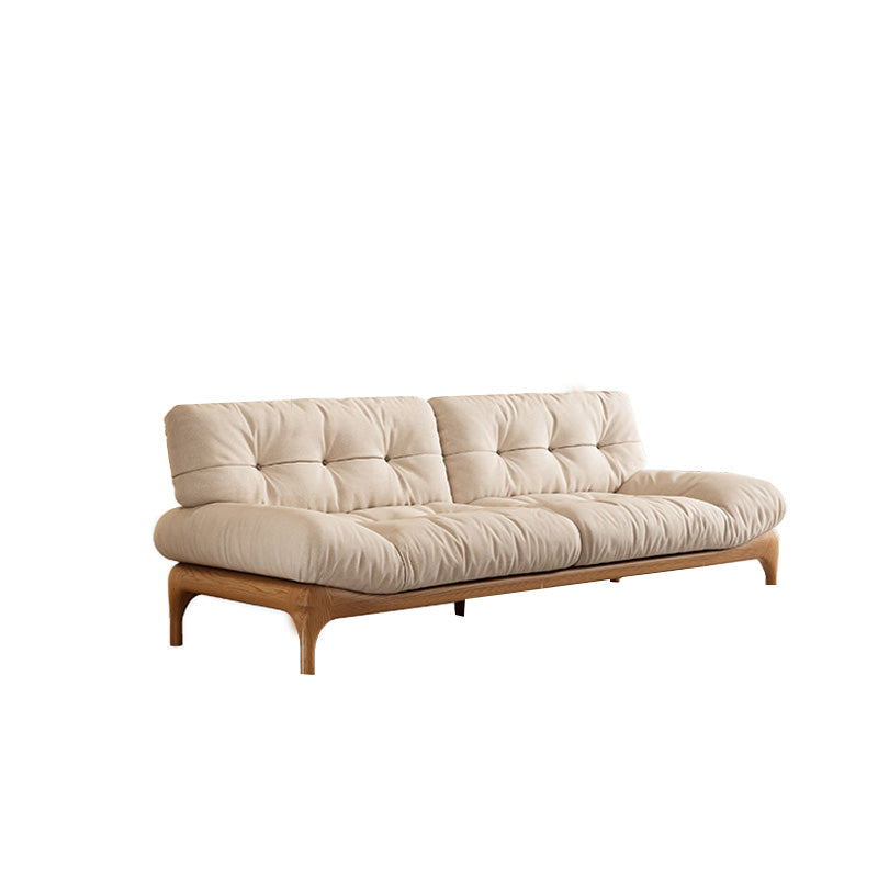 35.43" Tall Fabric Scandinavian Sofa Armless Tufted Back Sofa