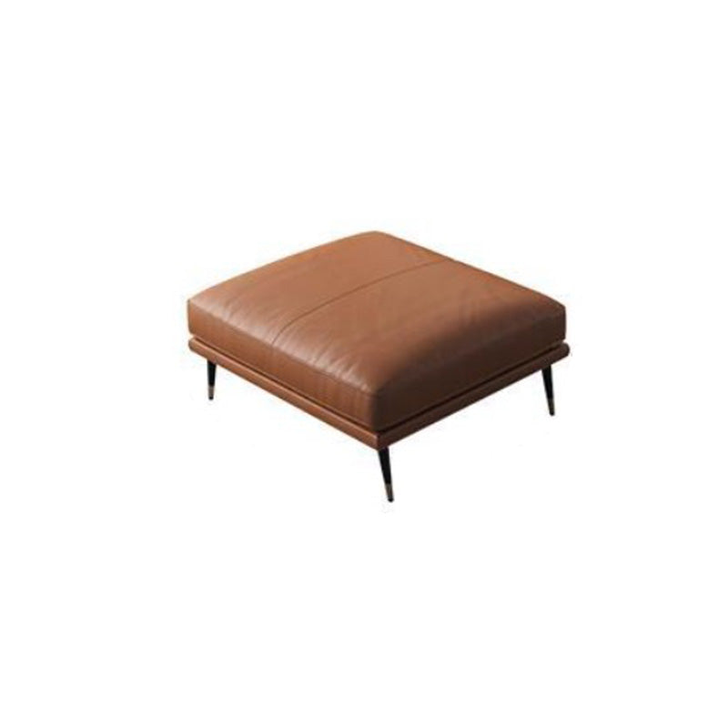 Modern Cushions Seating Pillow Top Arm Sofa in Orange for Apartment