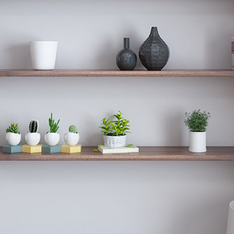 Industrial Closed Back Bookshelf Floating Wooden Natural Bookcase
