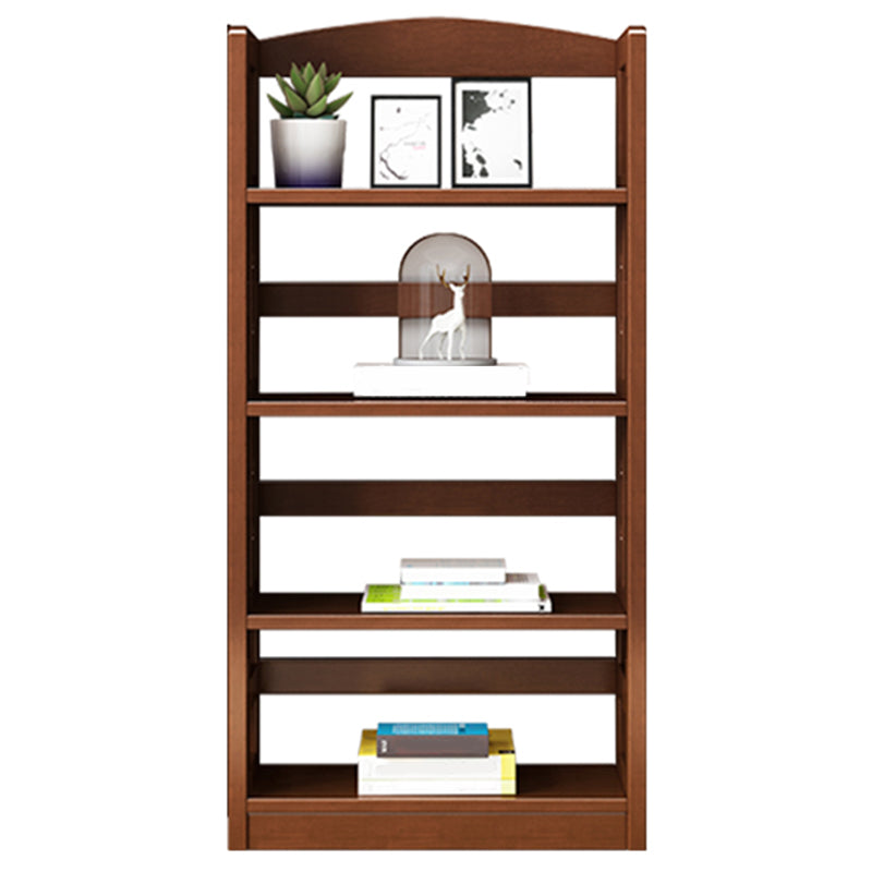Contemporary Standard Bookshelf Wooden Open Back Bookcase with Shelves