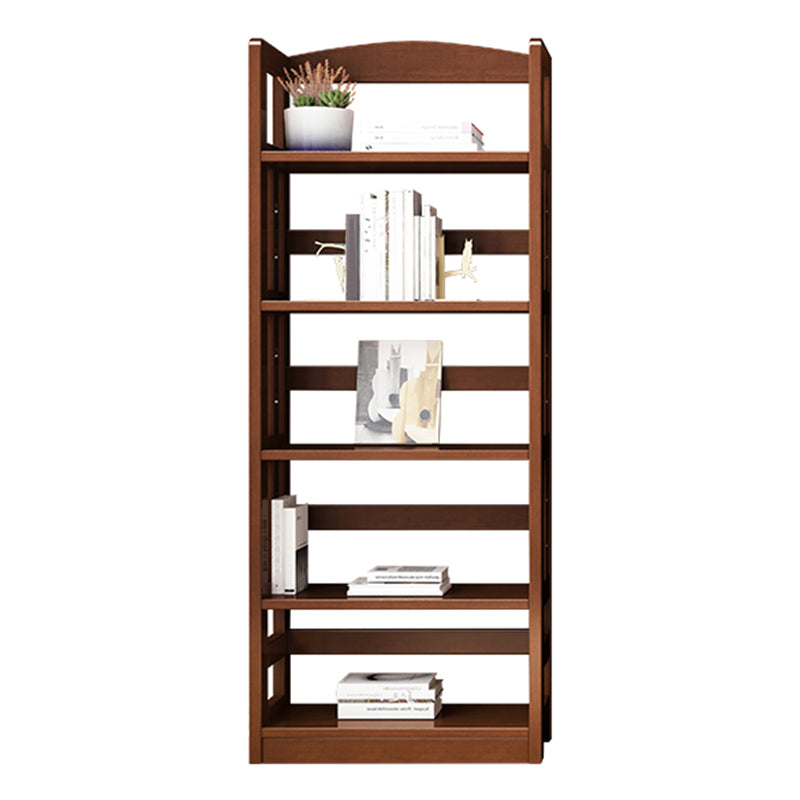 Contemporary Standard Bookshelf Wooden Open Back Bookcase with Shelves