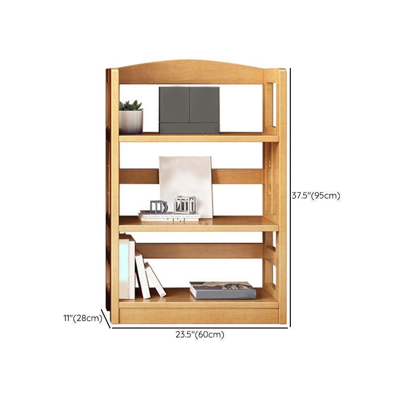 Contemporary Standard Bookshelf Wooden Open Back Bookcase with Shelves