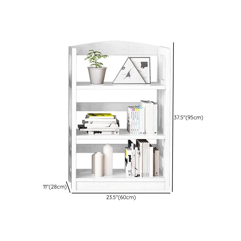 Contemporary Standard Bookshelf Wooden Open Back Bookcase with Shelves