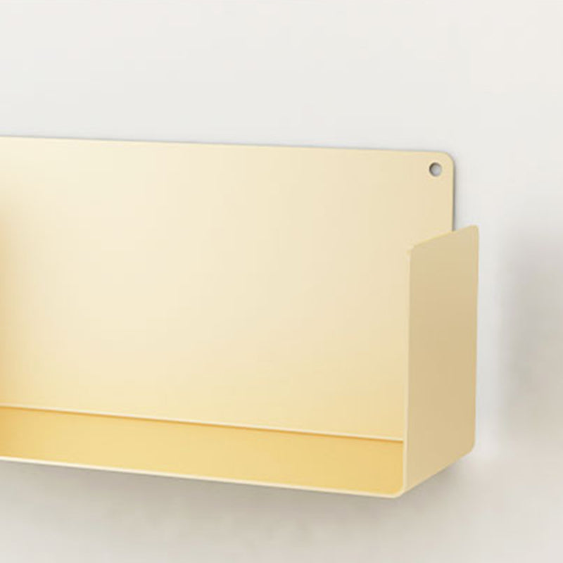 Contemporary Metal Bookshelf Floating Closed Back Bookcase with Shelves