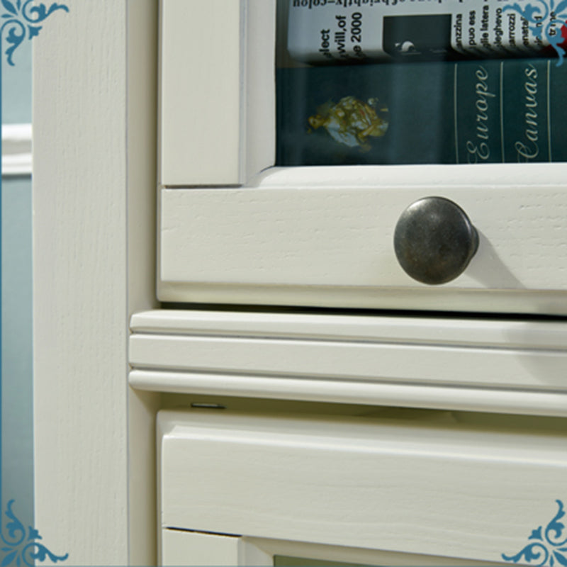 Contemporary Wooden Bookshelf White Standard Shelf Bookcase for Home Office