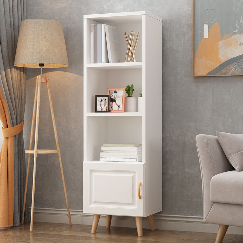 Contemporary Closed Back Bookshelf Standard Engineered Wood Bookcase