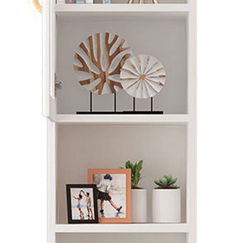 Contemporary Closed Back Bookshelf Standard Engineered Wood Bookcase