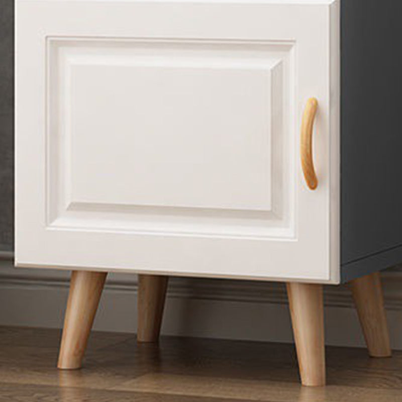 Contemporary Closed Back Bookshelf Standard Engineered Wood Bookcase