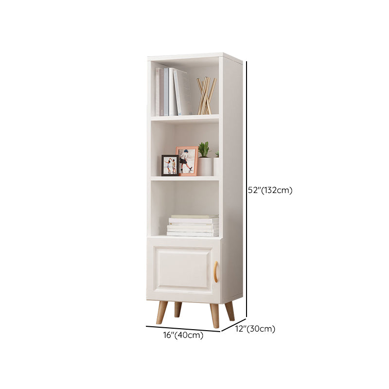 Contemporary Closed Back Bookshelf Standard Engineered Wood Bookcase