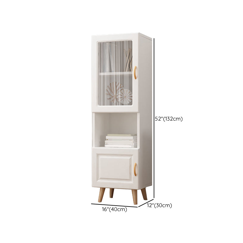 Contemporary Closed Back Bookshelf Standard Engineered Wood Bookcase