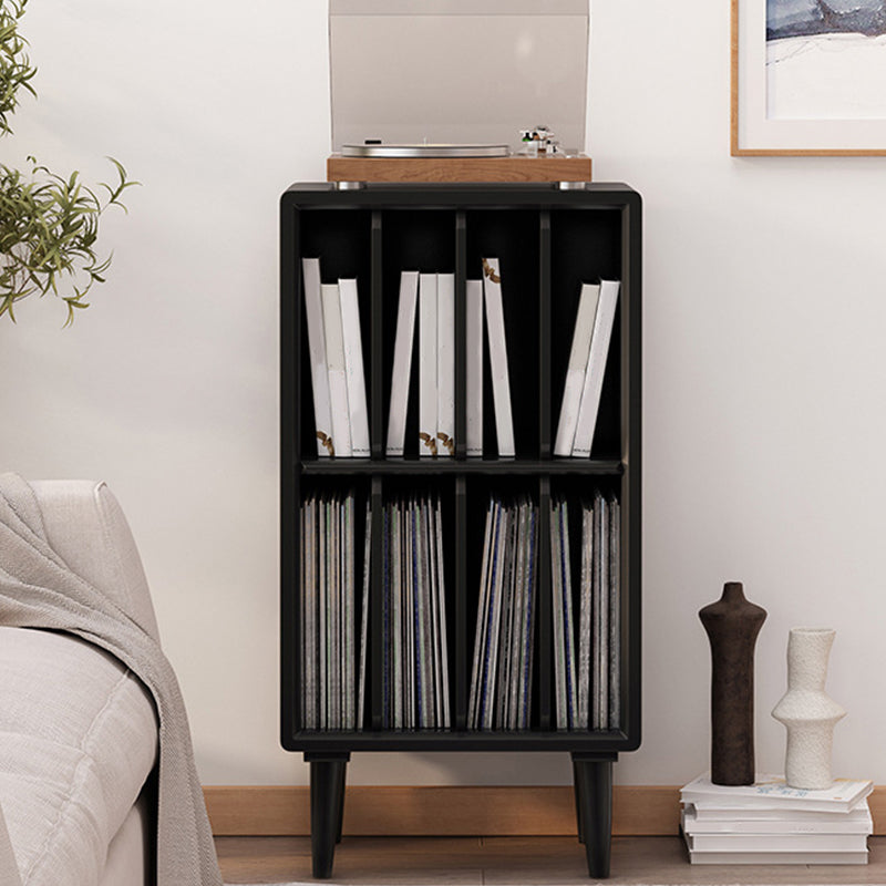 Modern Wooden Bookcase Closed Back Standard Bookshelf with Shelves