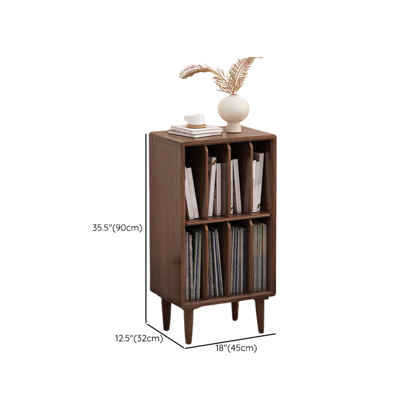 Modern Wooden Bookcase Closed Back Standard Bookshelf with Shelves