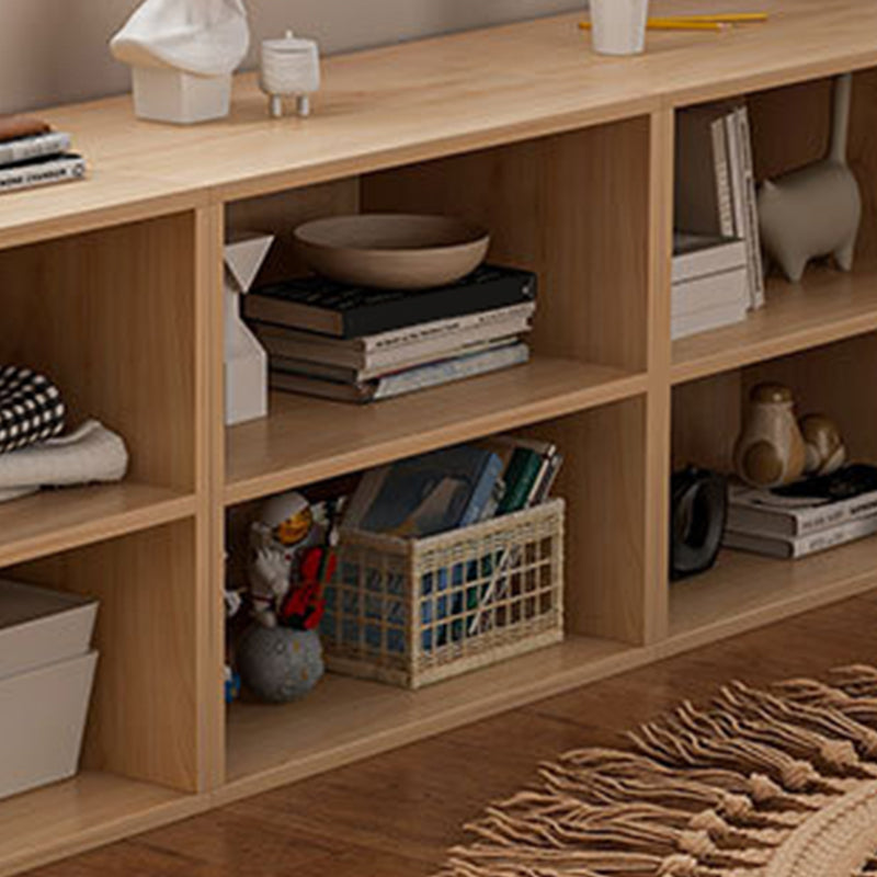 Closed Back Standard Bookcase Modern Engineered Wood Bookshelf