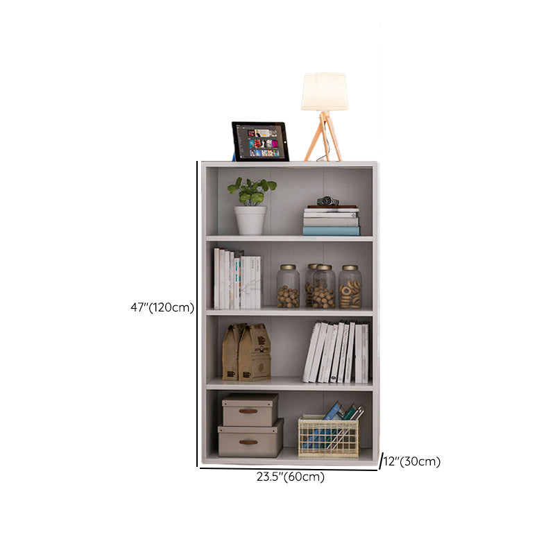 Closed Back Standard Bookcase Modern Engineered Wood Bookshelf