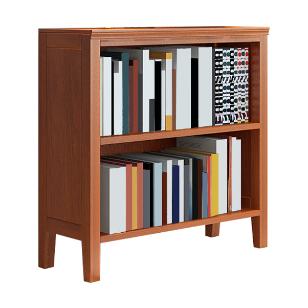 Contemporary Standard Bookcase Closed Back Wooden Bookshelf with Shelves