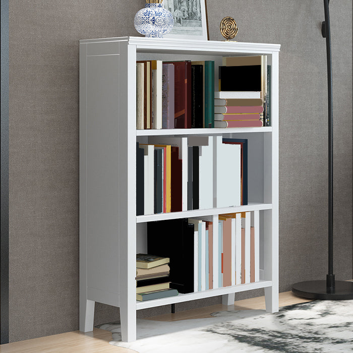 Contemporary Standard Bookcase Closed Back Wooden Bookshelf with Shelves