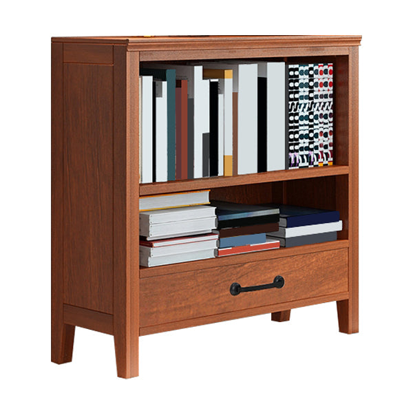 Contemporary Standard Bookcase Closed Back Wooden Bookshelf with Shelves