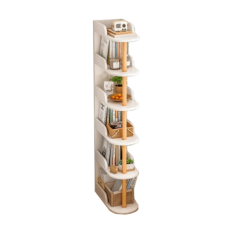 Engineered Wood Bookcase Standard Contemporary Bookshelf with Shelves