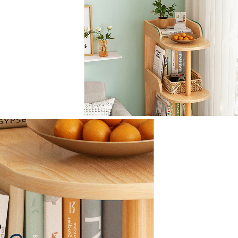 Engineered Wood Bookcase Standard Contemporary Bookshelf with Shelves