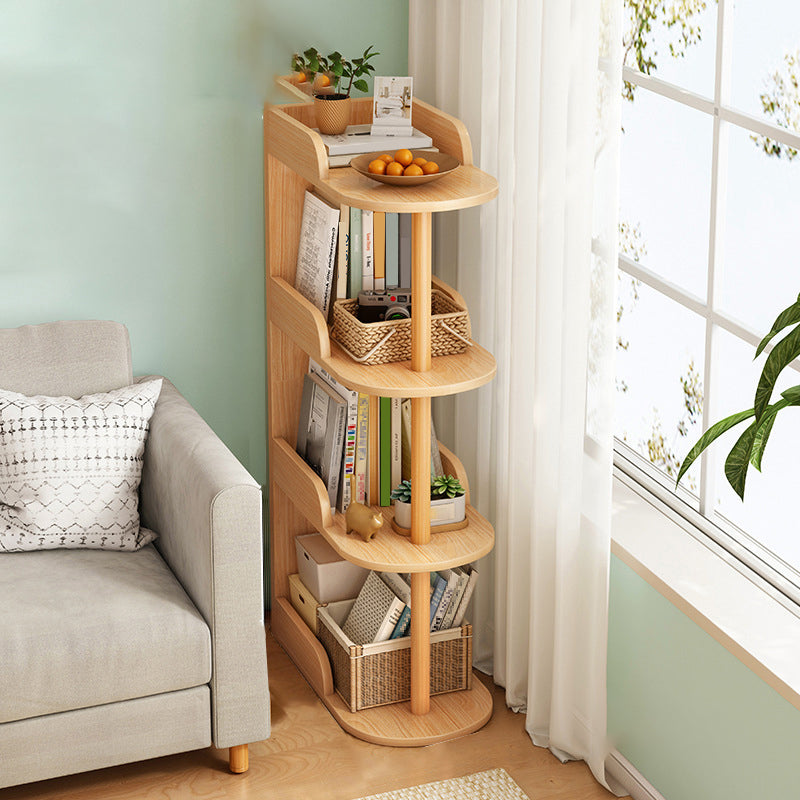 Engineered Wood Bookcase Standard Contemporary Bookshelf with Shelves