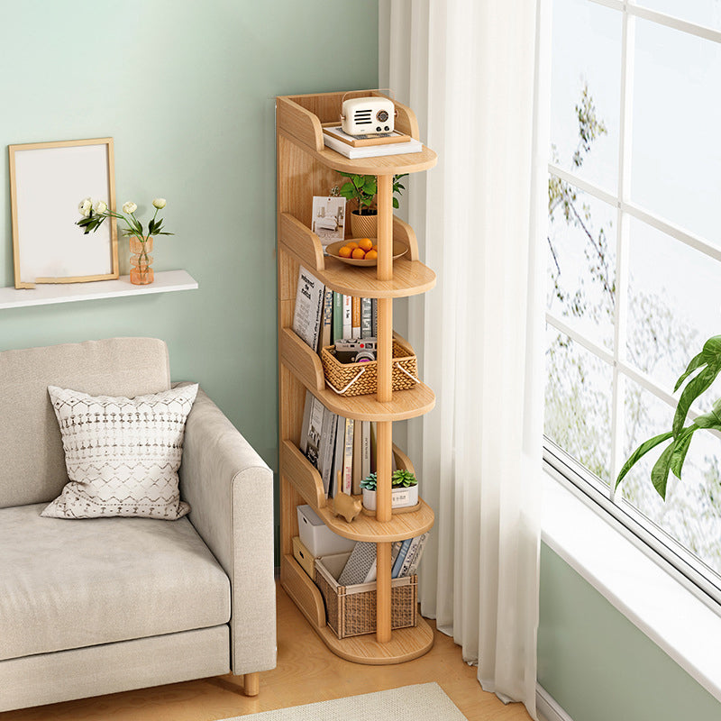 Engineered Wood Bookcase Standard Contemporary Bookshelf with Shelves