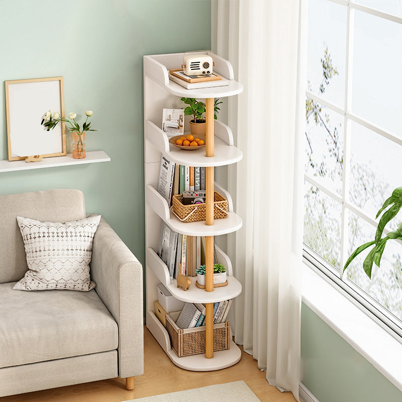 Engineered Wood Bookcase Standard Contemporary Bookshelf with Shelves