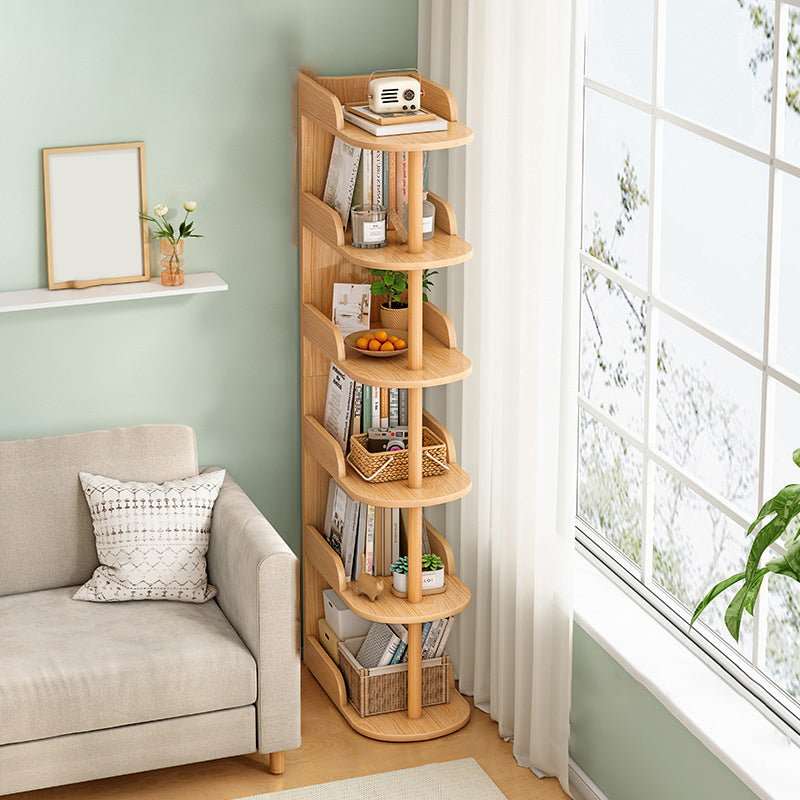 Engineered Wood Bookcase Standard Contemporary Bookshelf with Shelves