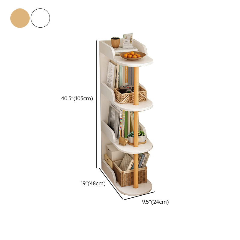 Engineered Wood Bookcase Standard Contemporary Bookshelf with Shelves