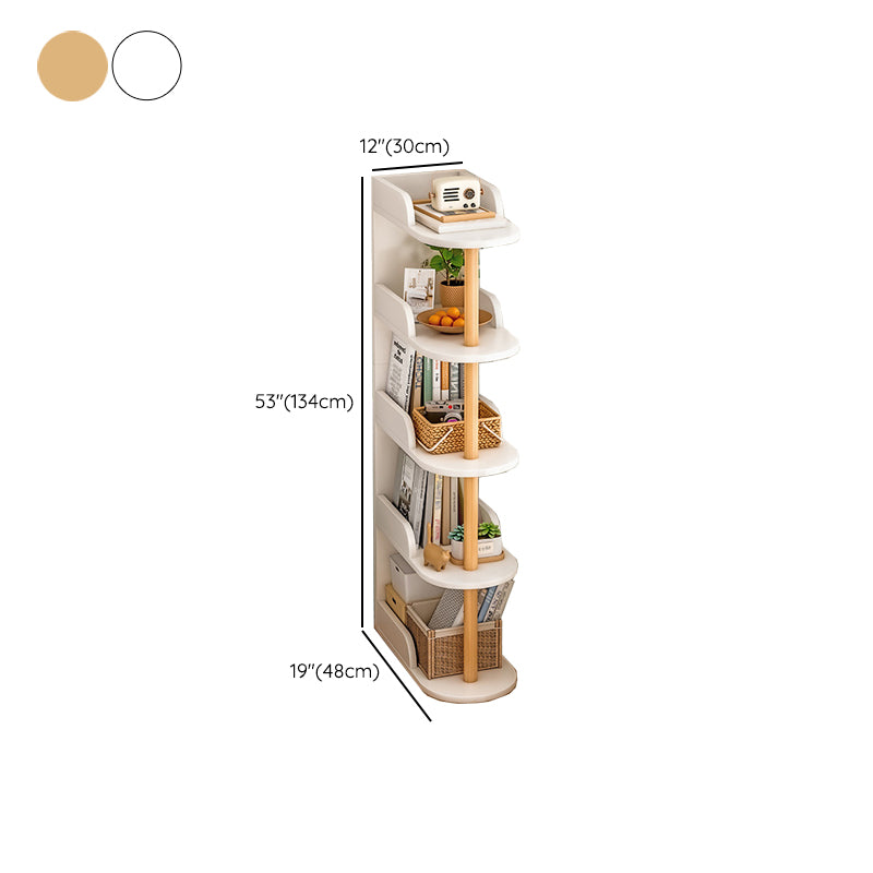 Engineered Wood Bookcase Standard Contemporary Bookshelf with Shelves