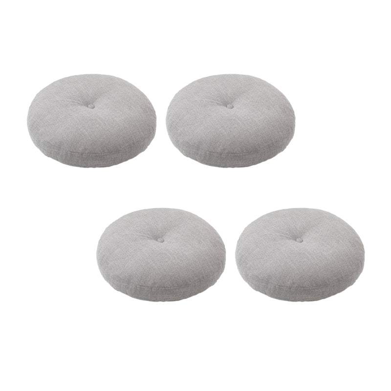 Modern Pouf Ottoman Cotton Upholstered Tufted Tear Resistant Round Ottoman