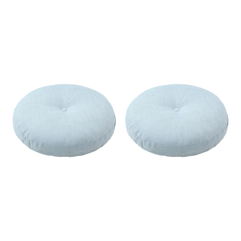 Modern Pouf Ottoman Cotton Upholstered Tufted Tear Resistant Round Ottoman