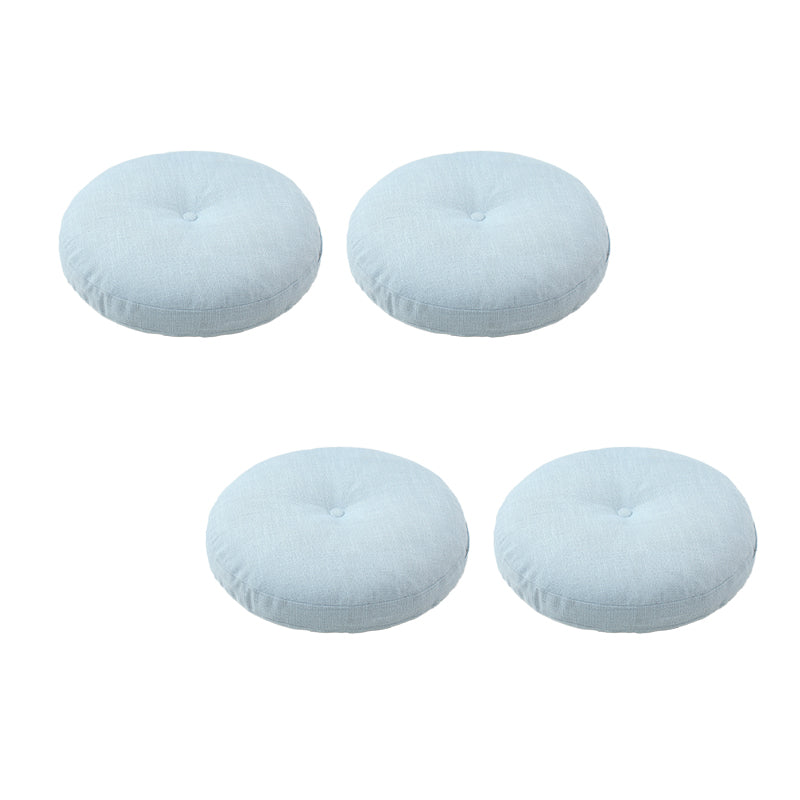Modern Pouf Ottoman Cotton Upholstered Tufted Tear Resistant Round Ottoman