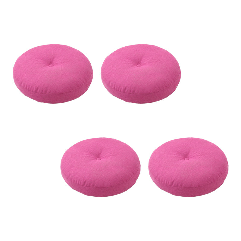 Modern Pouf Ottoman Cotton Upholstered Tufted Tear Resistant Round Ottoman