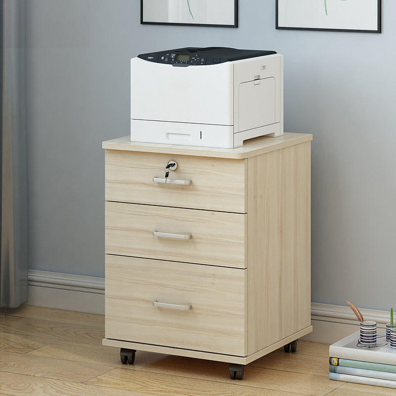 Modern Cabinet Wood Locking Drawers Filing Cabinet with Wheels for Office