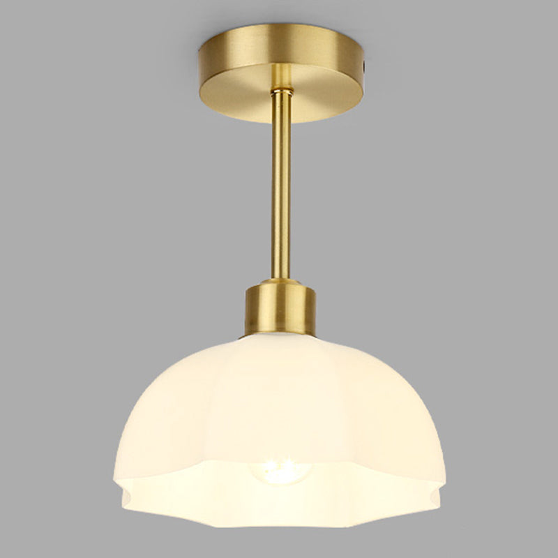 Modern Ceiling Light 1-Light Ceiling Mount Lamp with Glass Shade for Bedroom