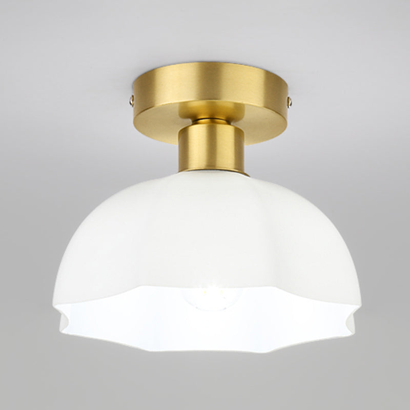 Modern Ceiling Light 1-Light Ceiling Mount Lamp with Glass Shade for Bedroom